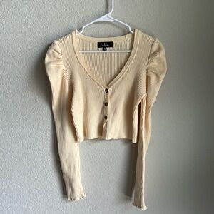 Cream short cardigan